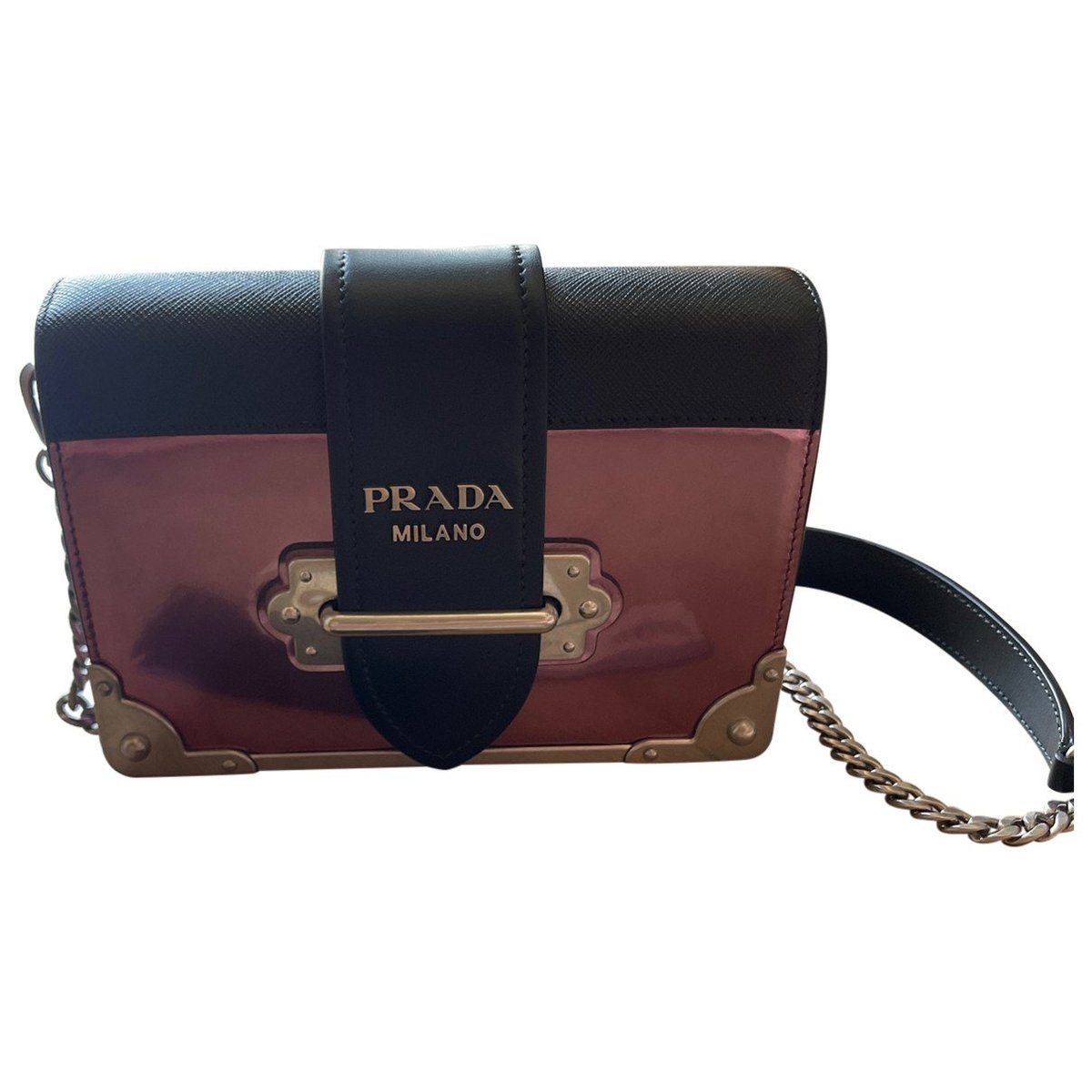 Cahier leather clutch bag