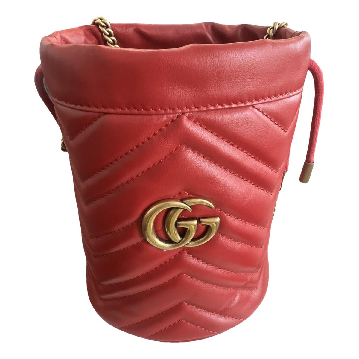 GG Marmont Chain Bucket leather crossbody bag