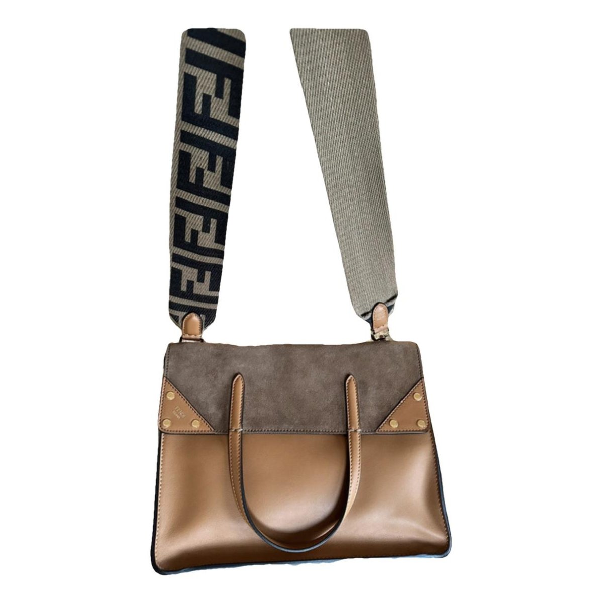 Flip leather handbag