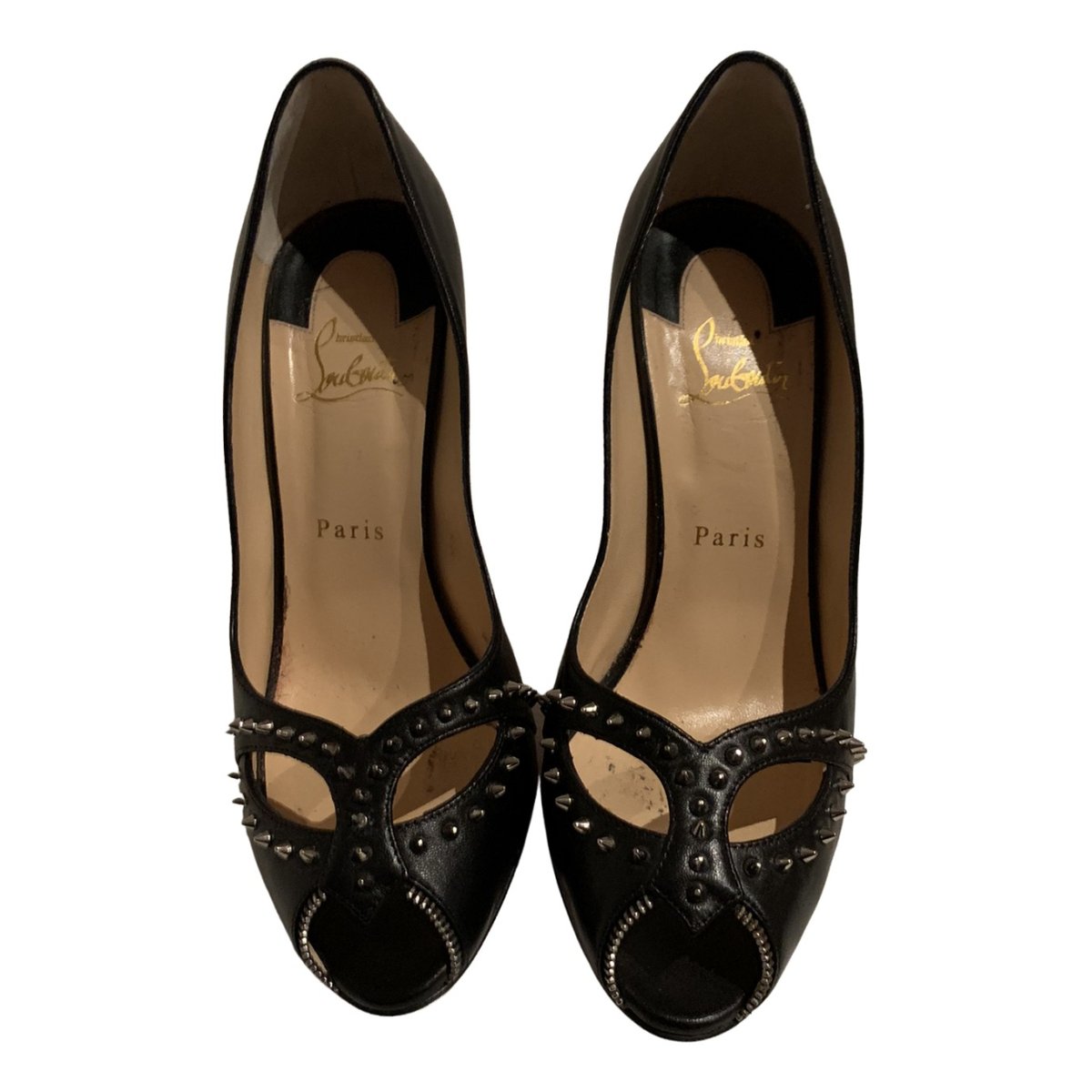Nosy Spikes leather heels