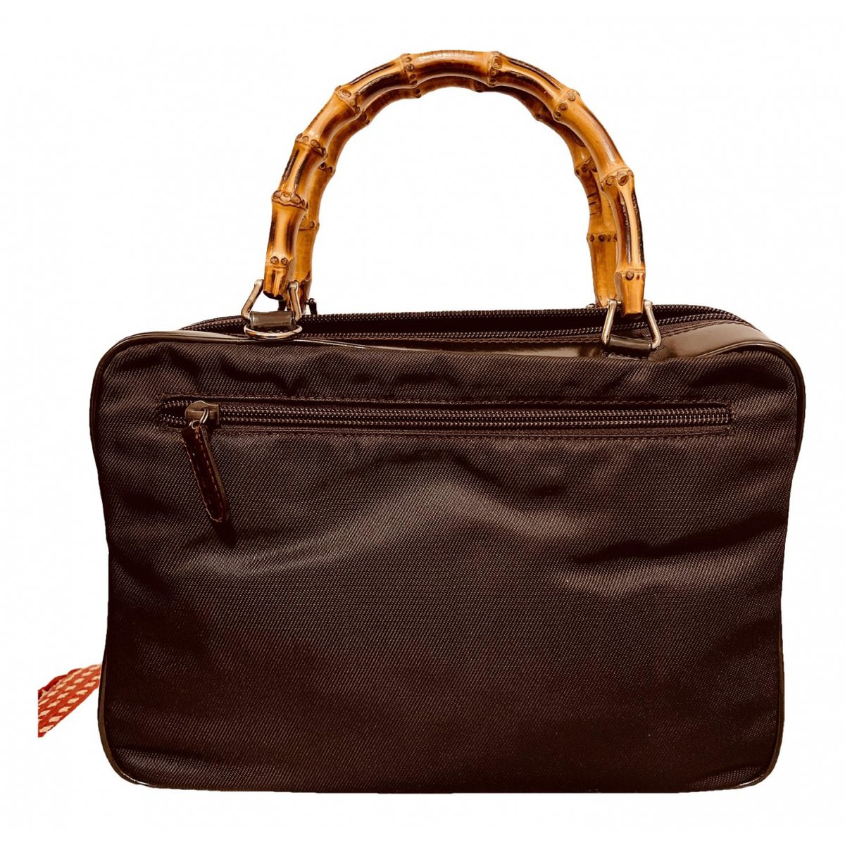 Bamboo Top Handle leather handbag