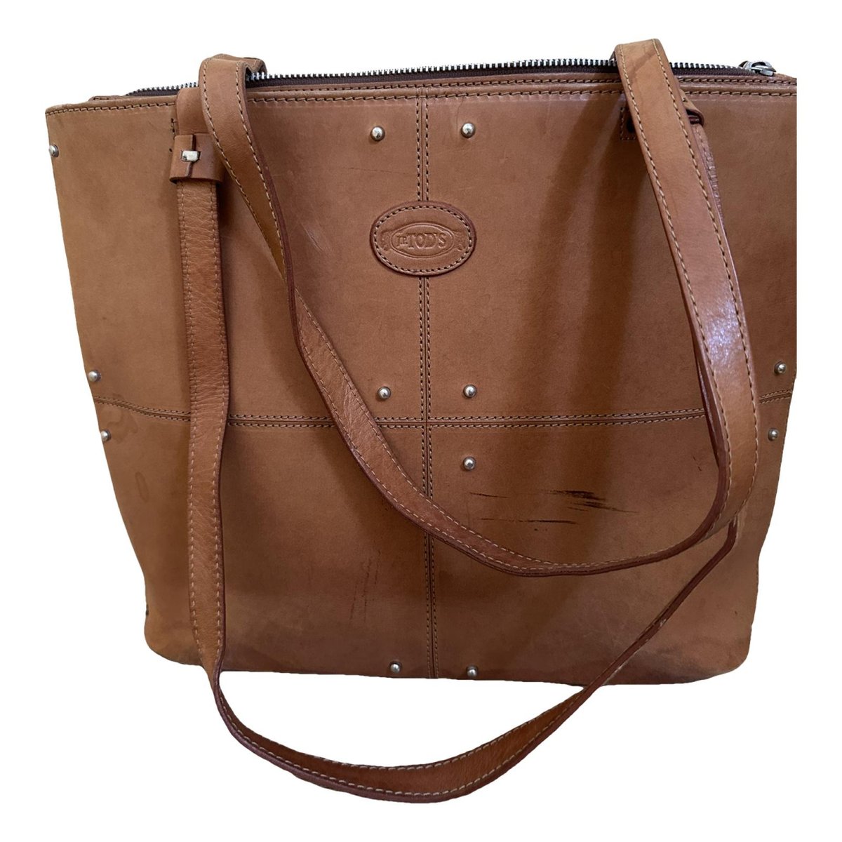 Shopping Media leather handbag