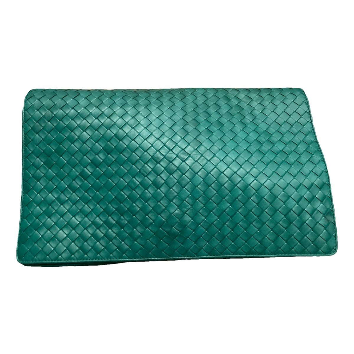 Snap leather clutch bag