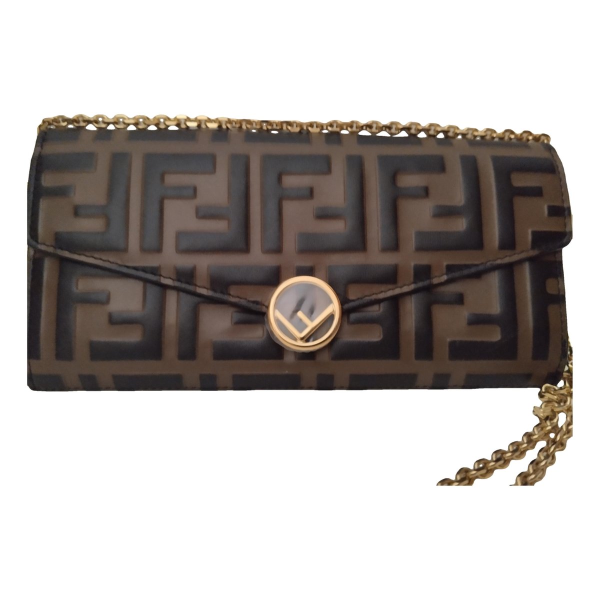 Wallet On Chain leather handbag
