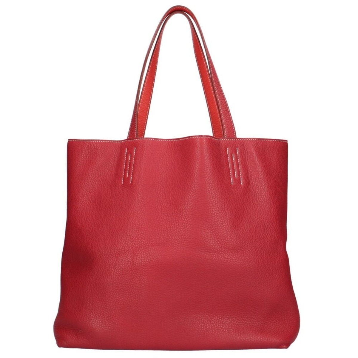 Double sens leather tote