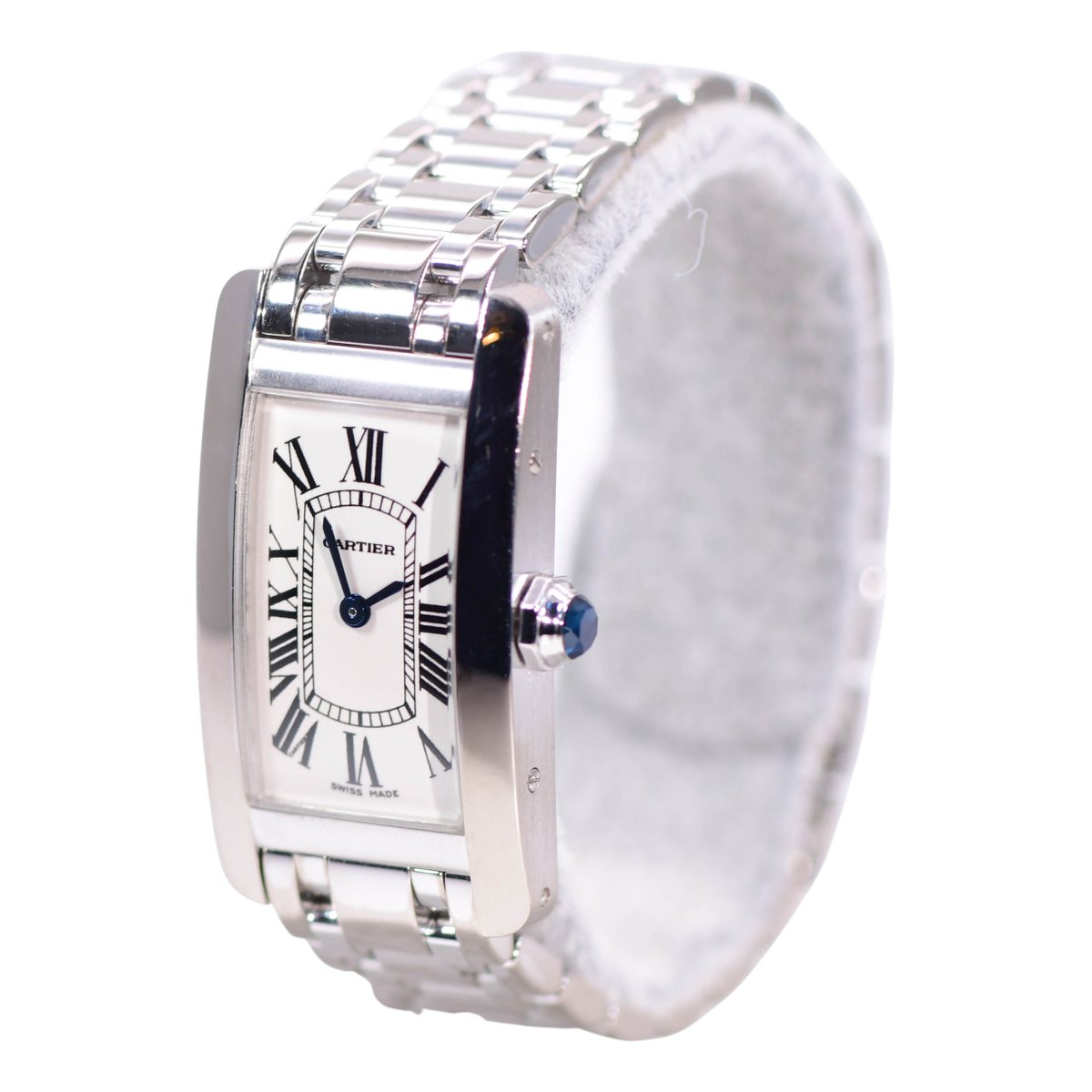 Tank Américaine white gold watch