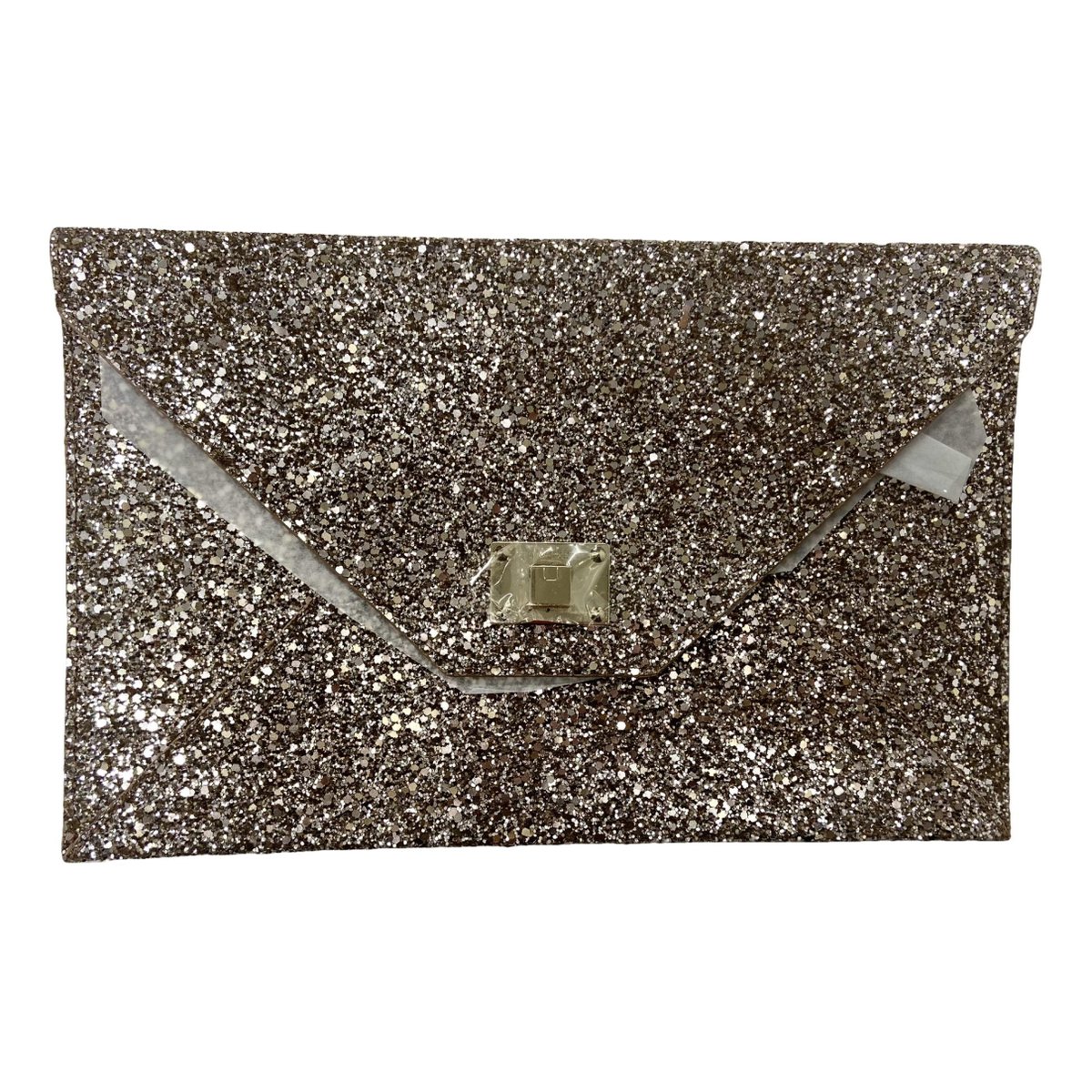Rosetta glitter clutch bag