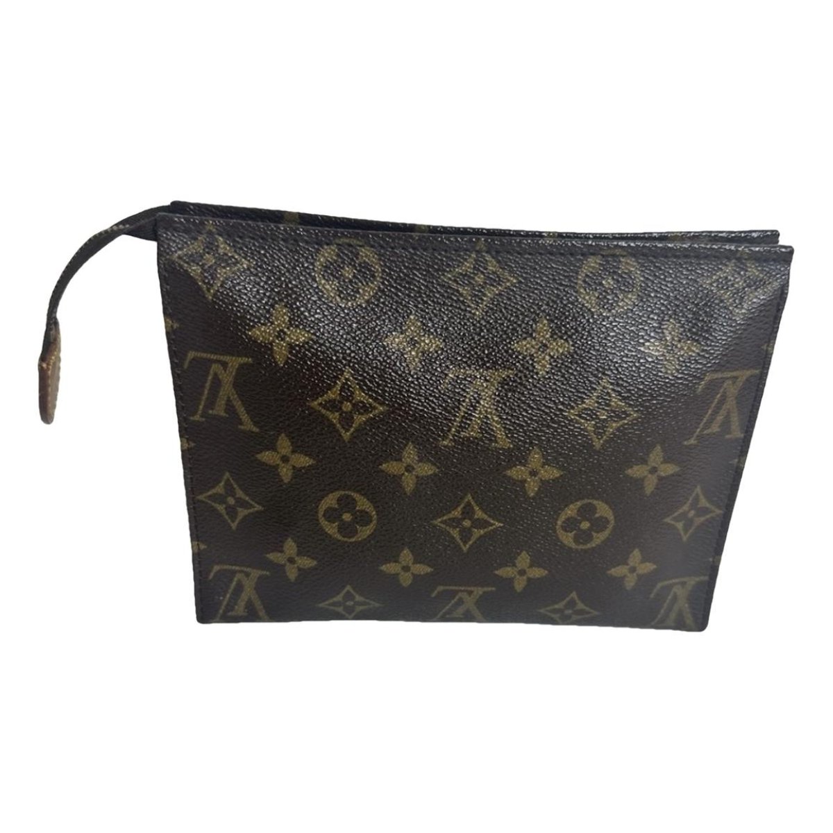 Poche toilette patent leather vanity case