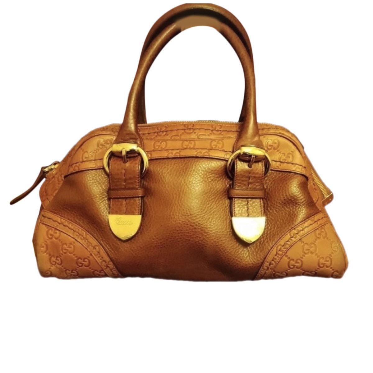 Bamboo Zip Top Handle leather handbag