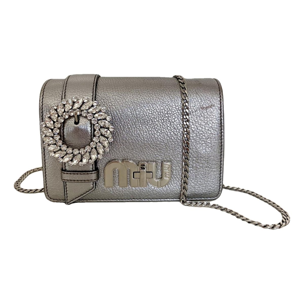 My Miu leather handbag