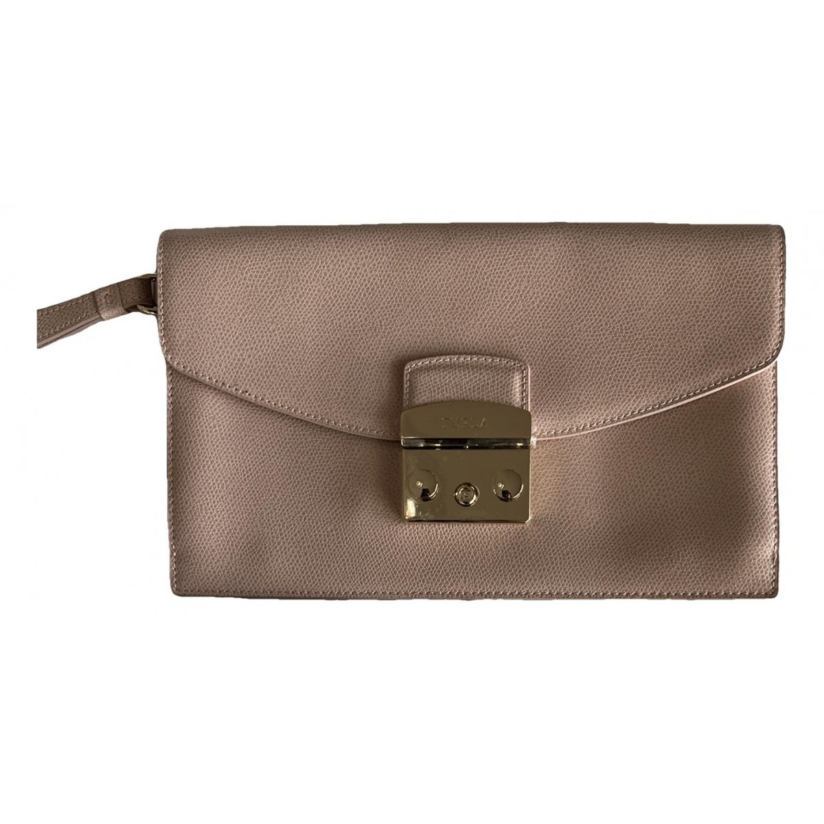 Metropolis leather clutch bag