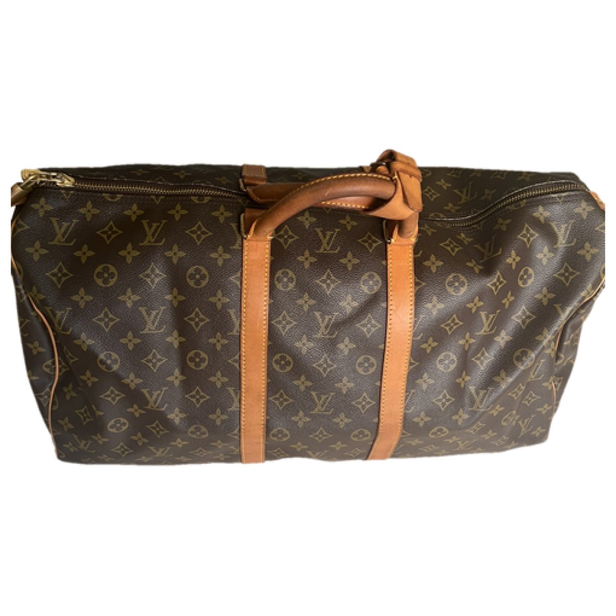 Keepall leather travel bag