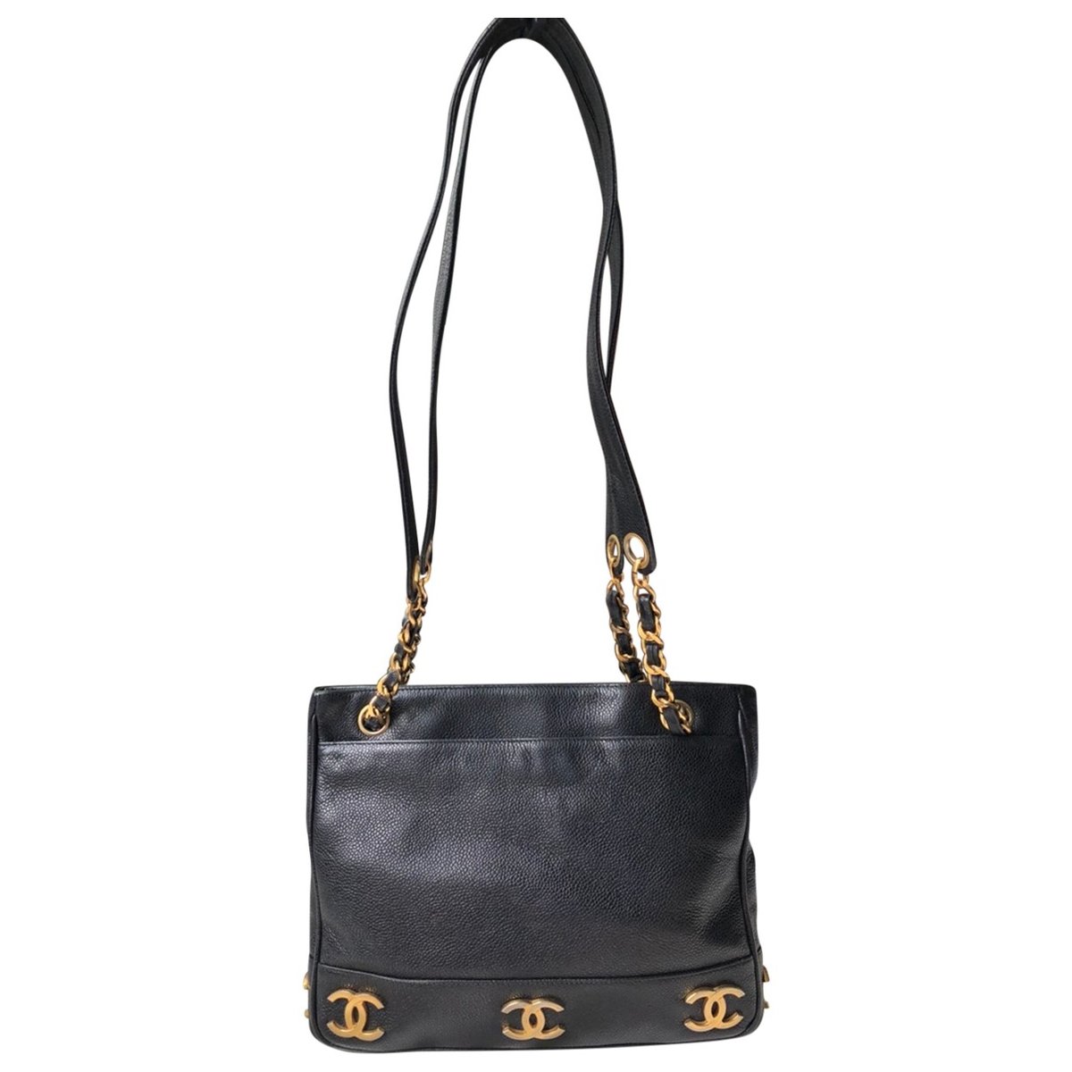 Vintage CC Chain leather tote