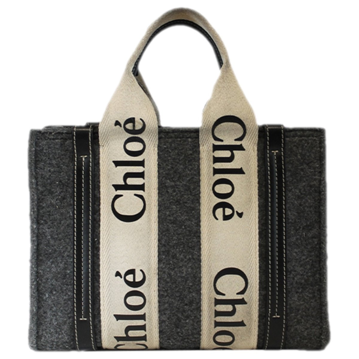 Woody wool tote