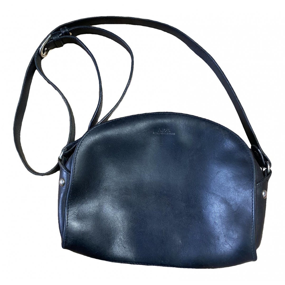 Demi-lune leather crossbody bag