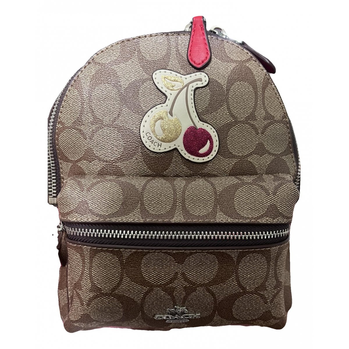 Campus patent leather backpack