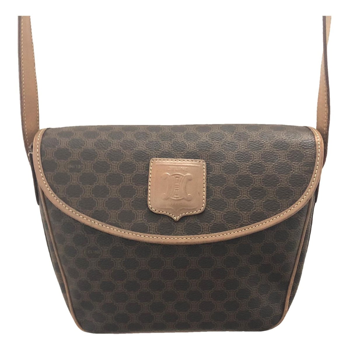 Triomphe Vintage leather crossbody bag
