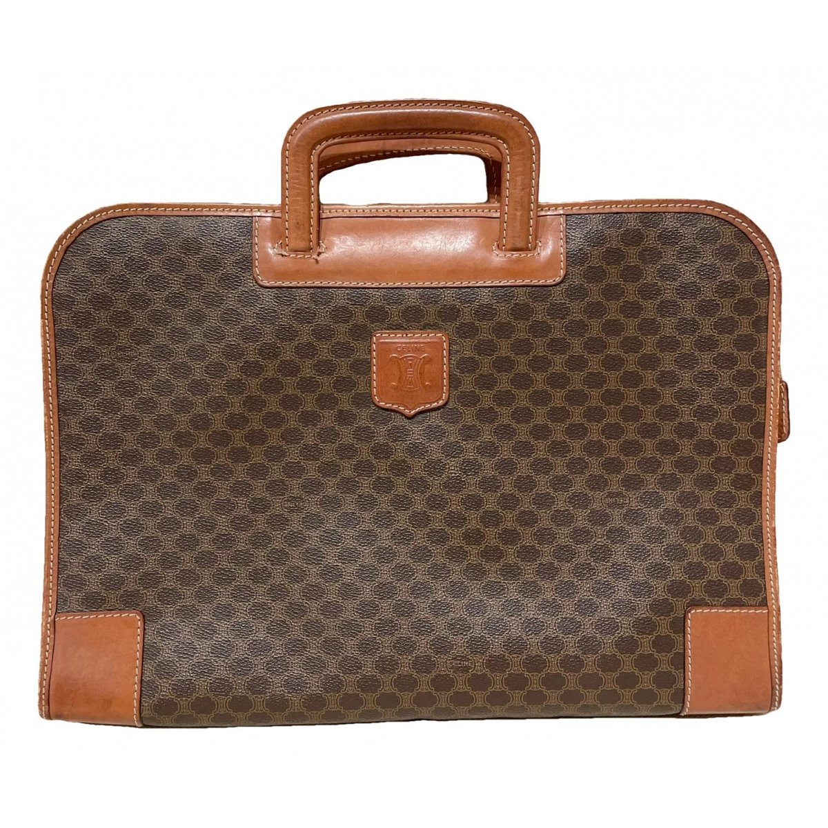 Triomphe Vintage leather clutch bag