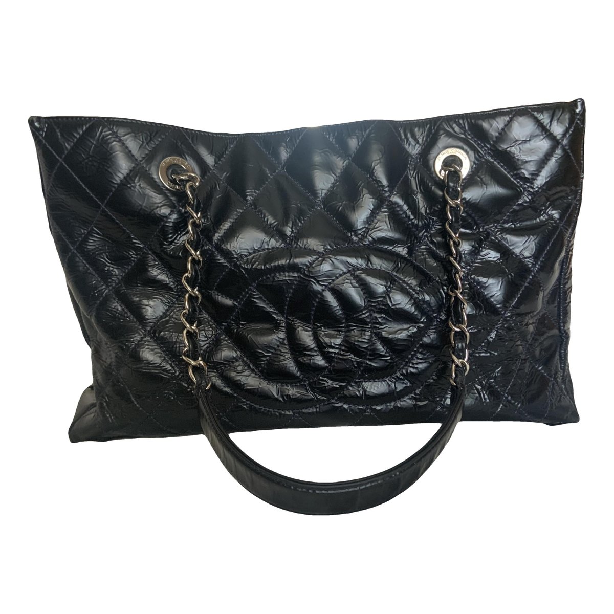 Vintage CC Chain patent leather handbag