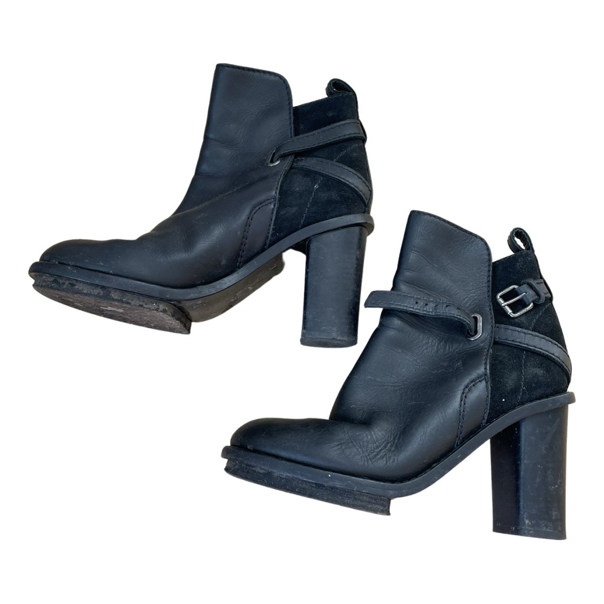 Cypress leather buckled boots