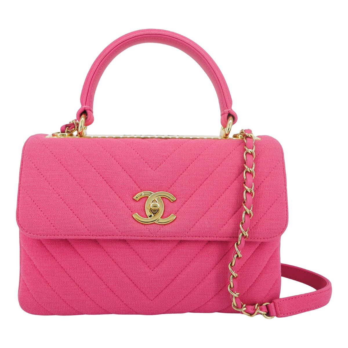 Trendy CC Flap cloth handbag