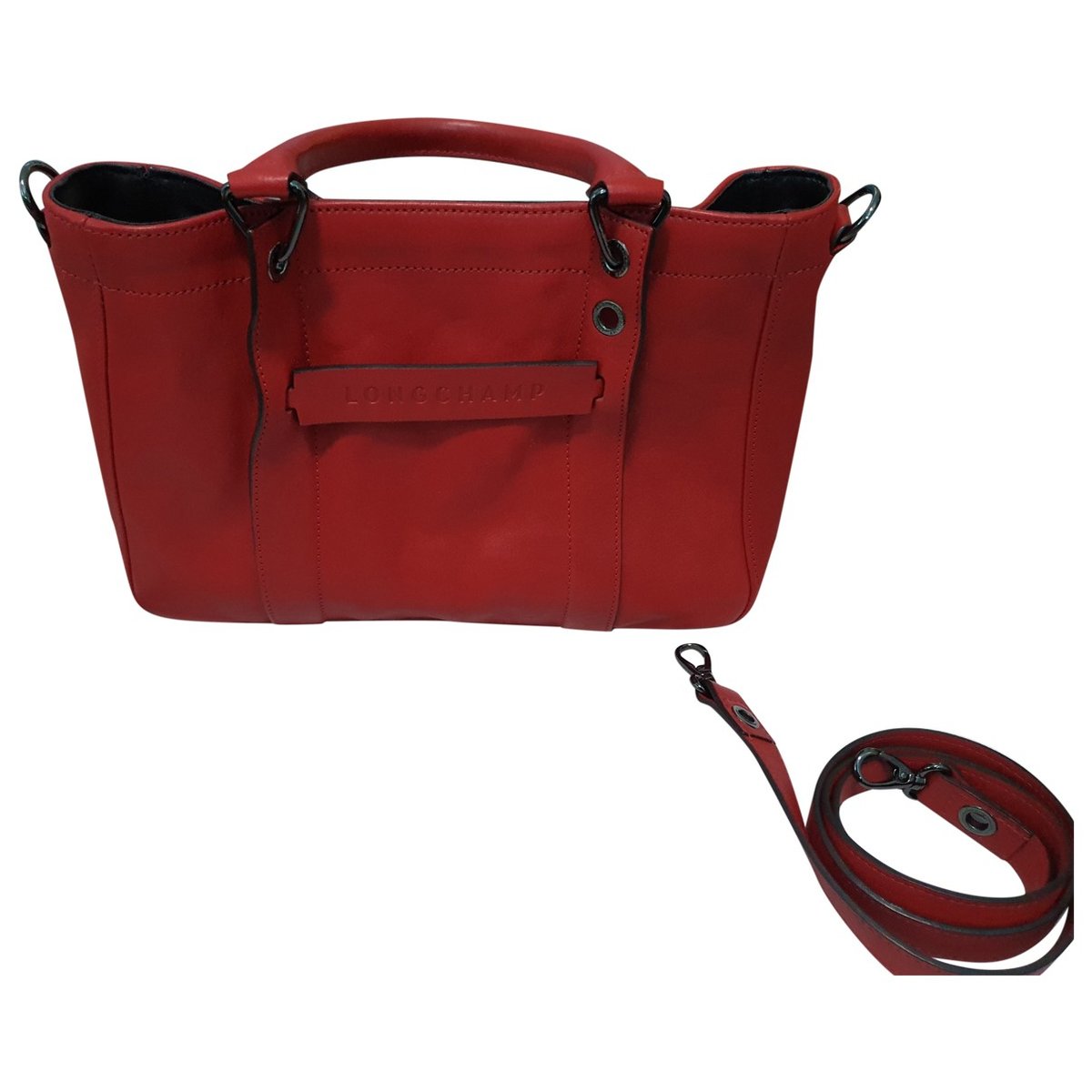 3D leather crossbody bag