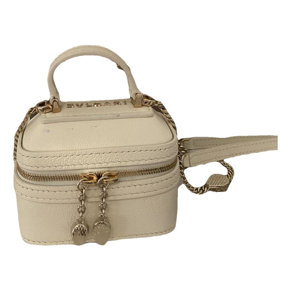 Serpenti leather clutch bag