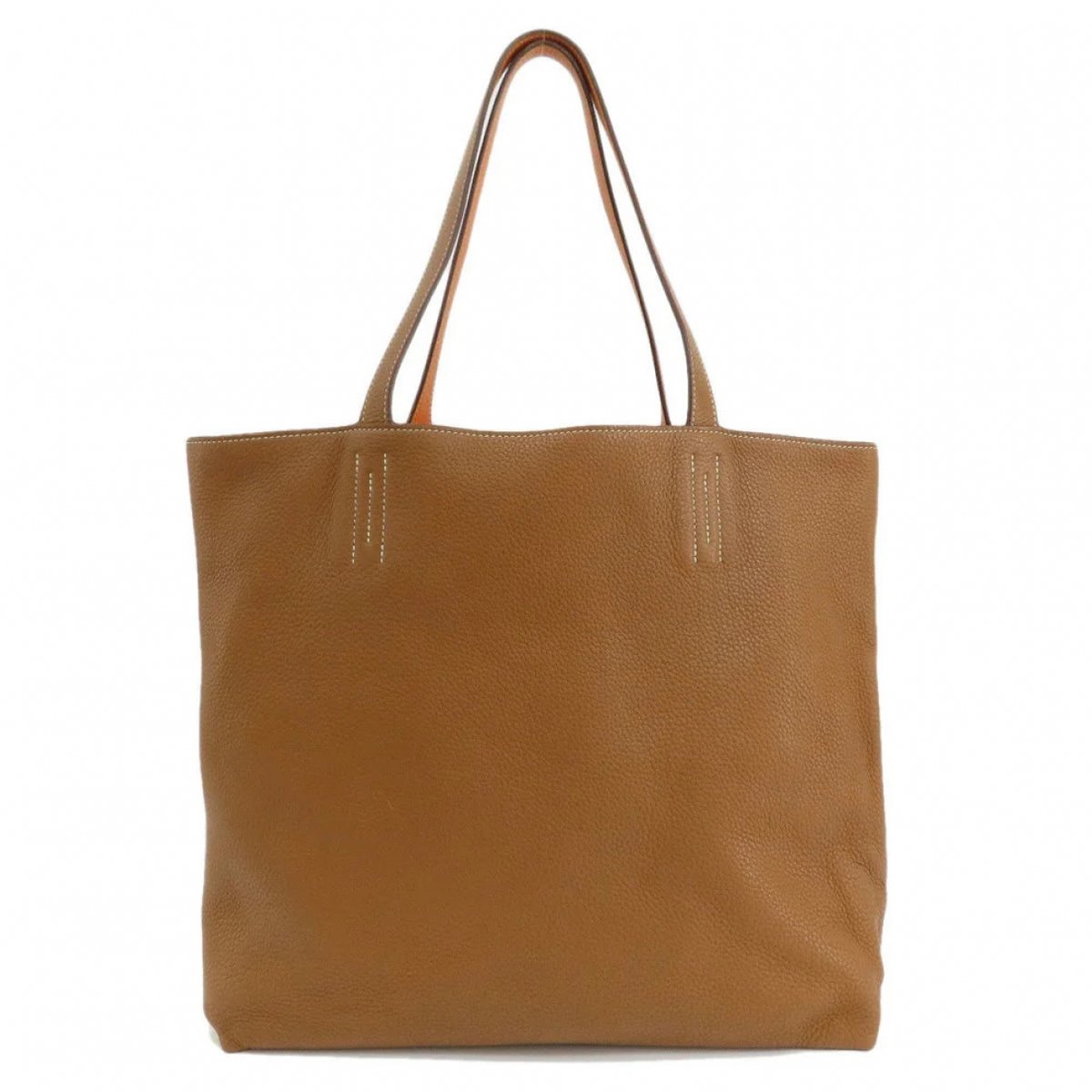 Double sens leather tote
