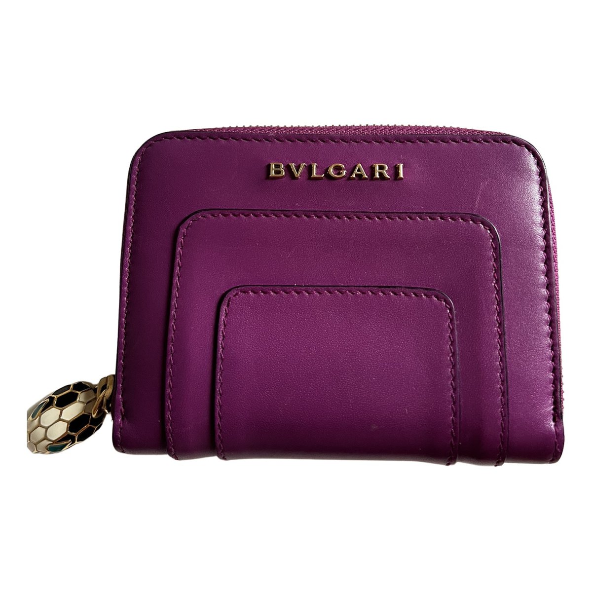 Serpenti leather wallet