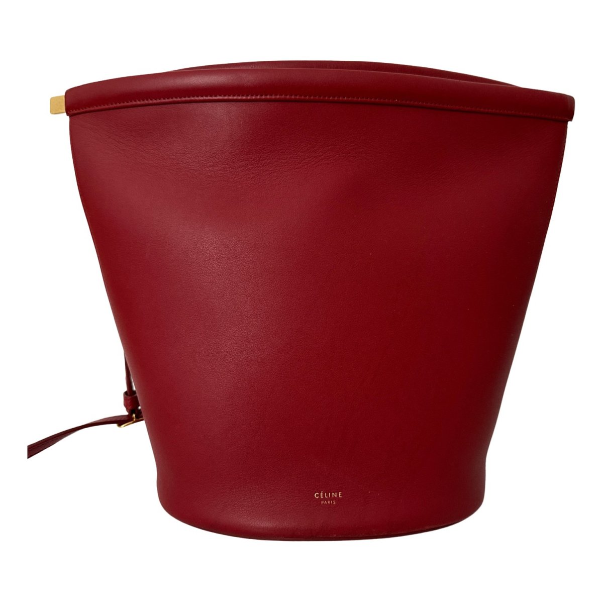 Clasp Bucket leather handbag