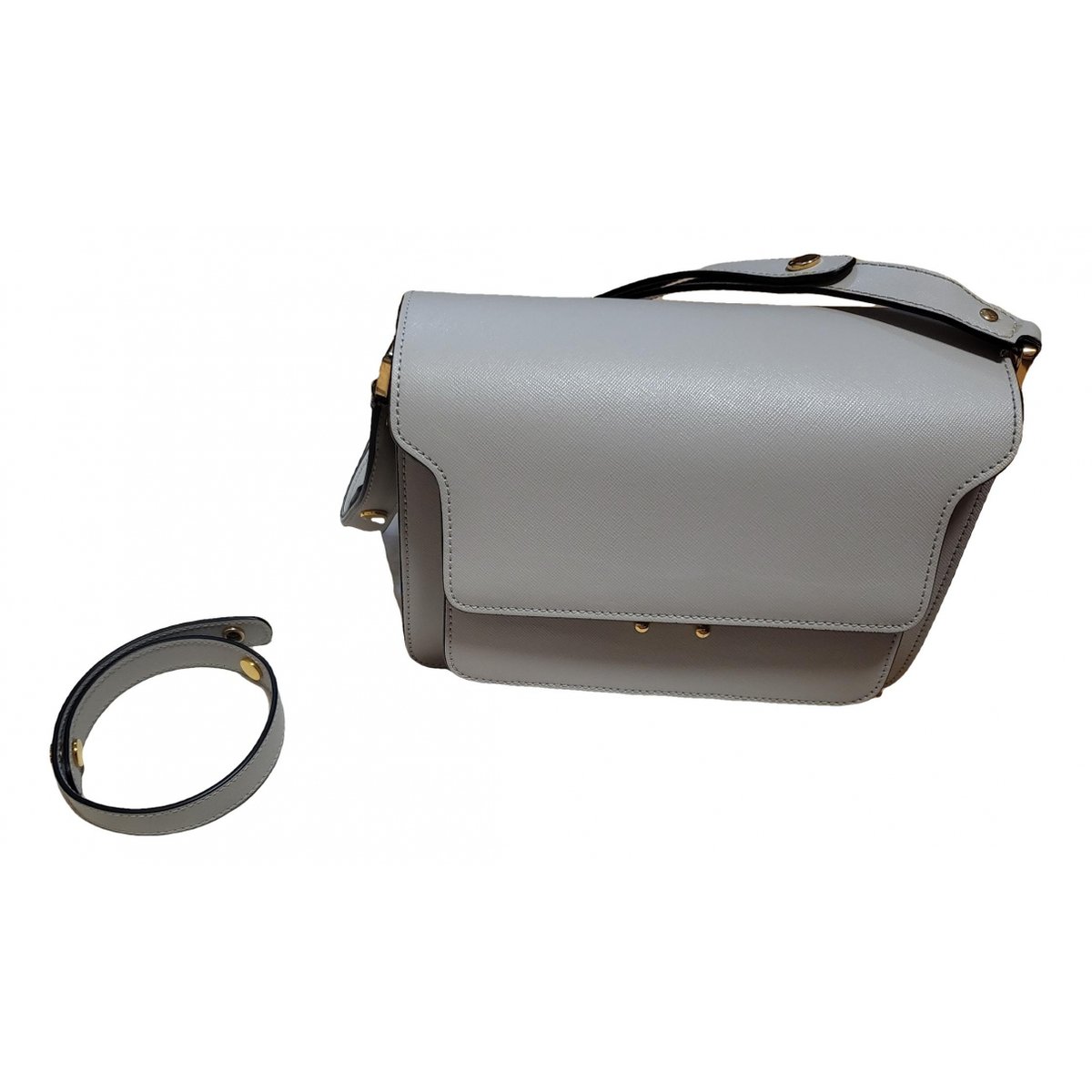 Trunk leather crossbody bag