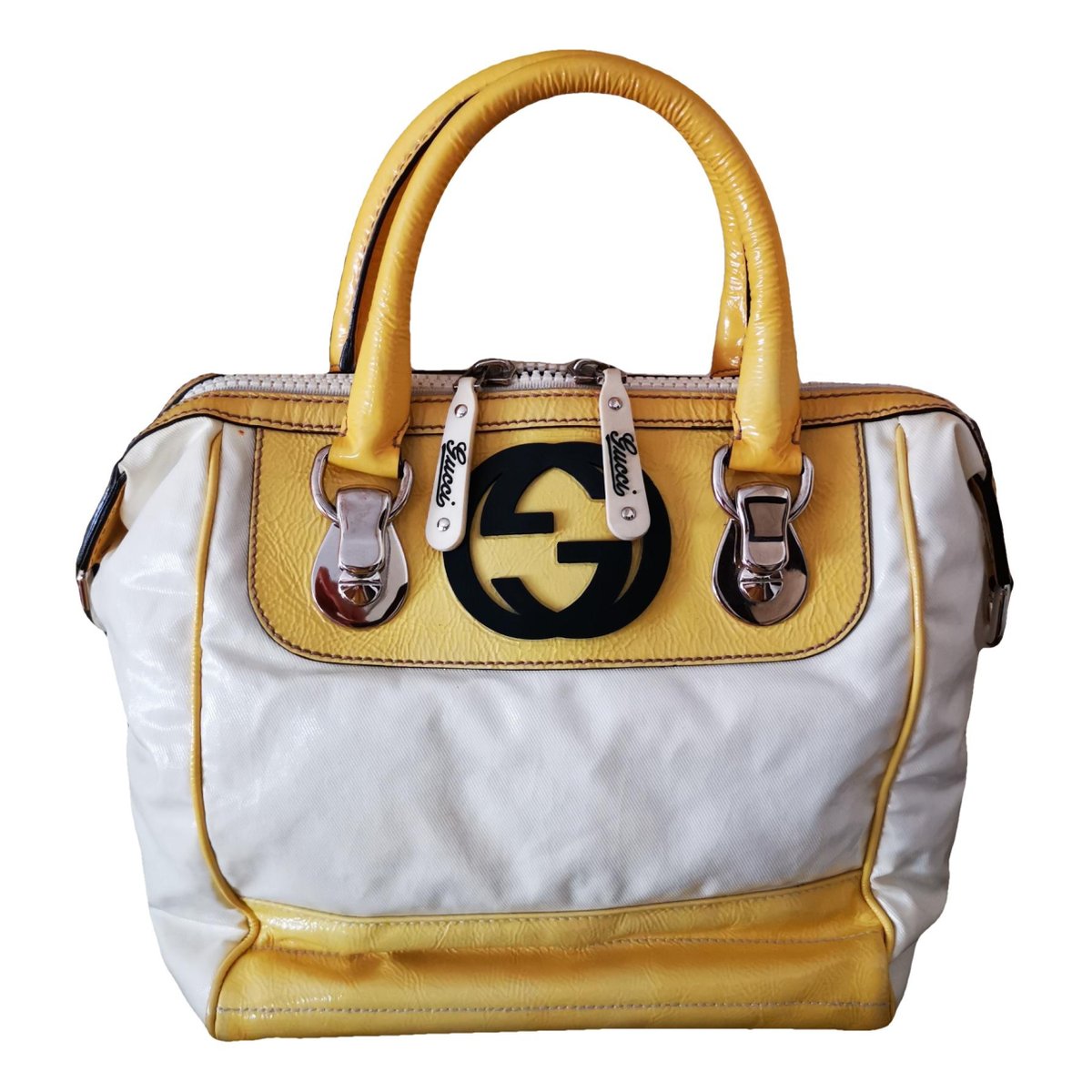 Britt patent leather handbag