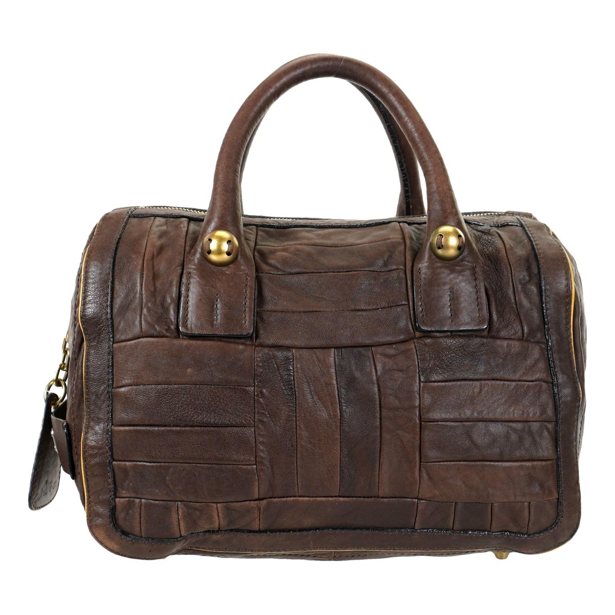 Boston leather tote