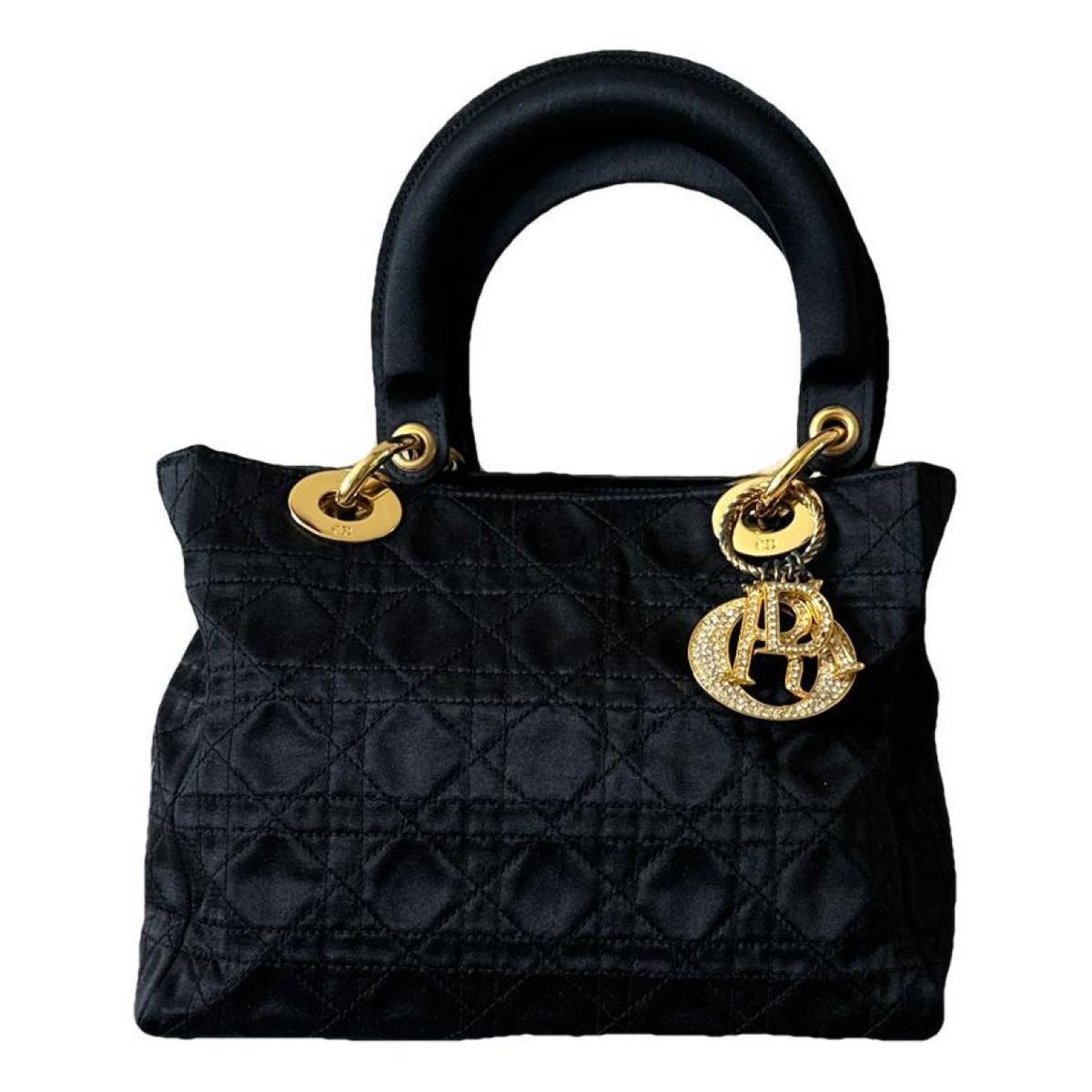 Lady Dior silk handbag