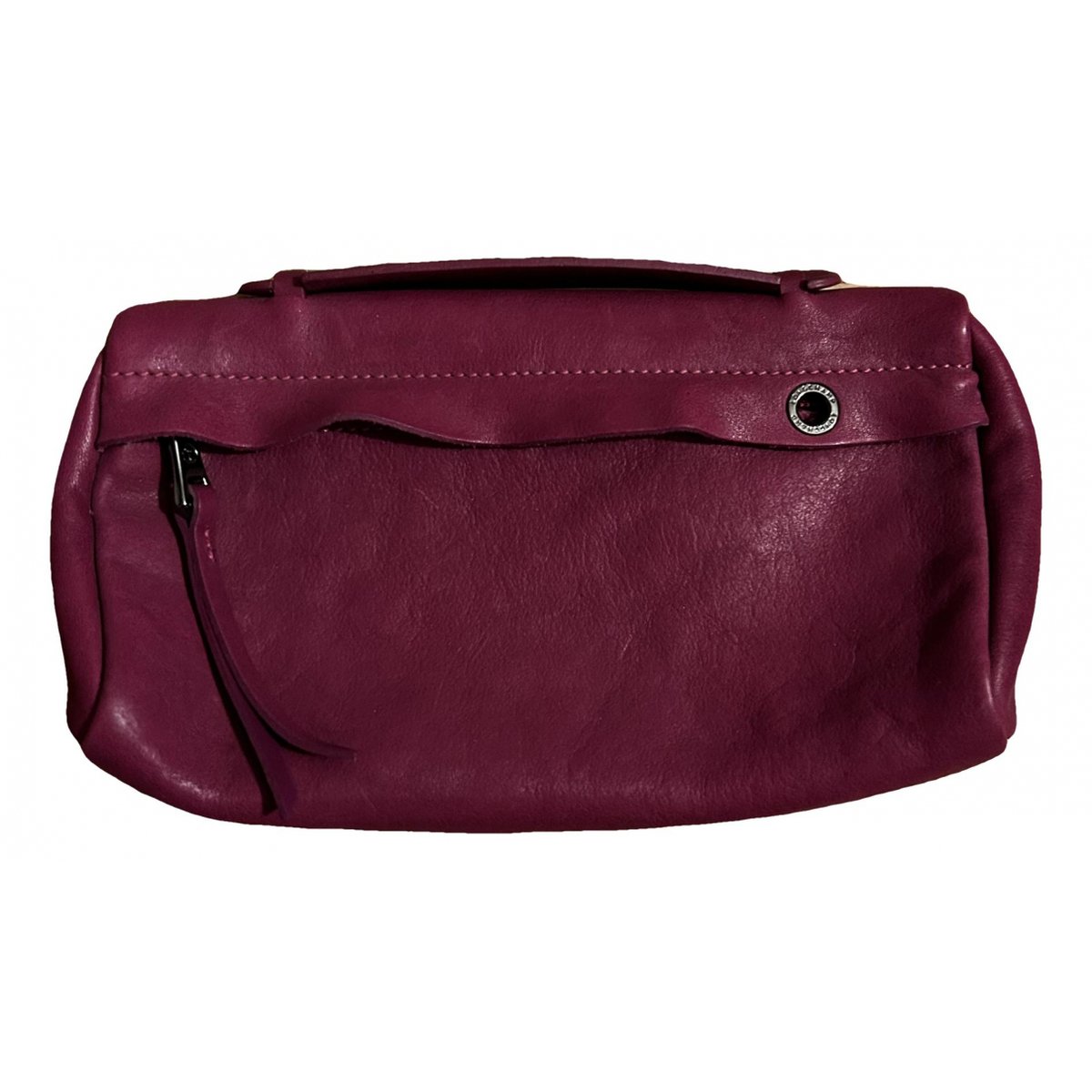 3D leather clutch bag