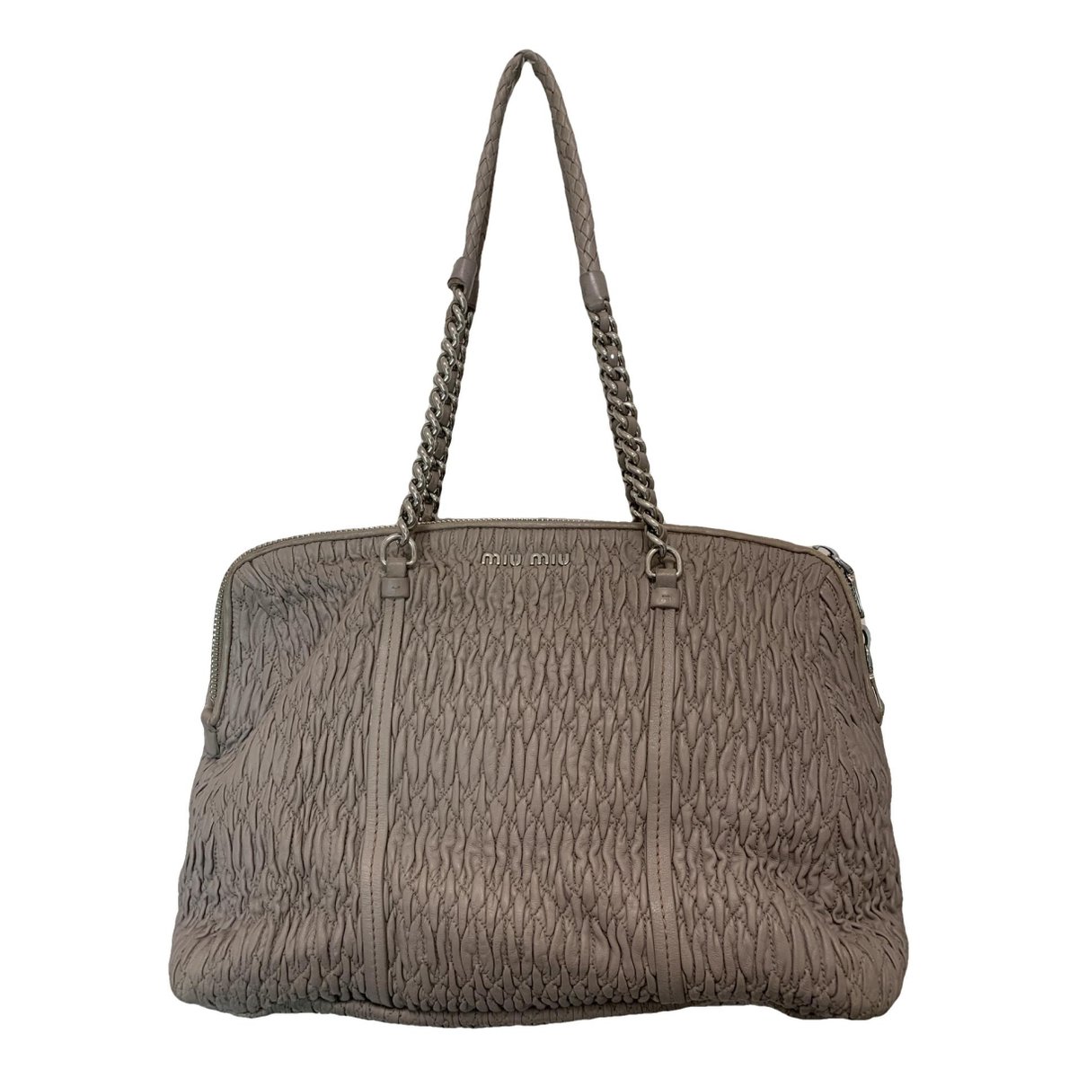 Matelassé leather handbag