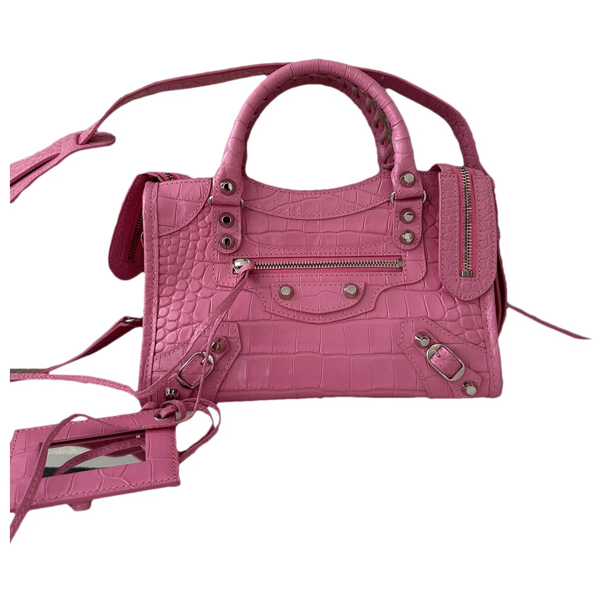 Classic Metalic patent leather handbag