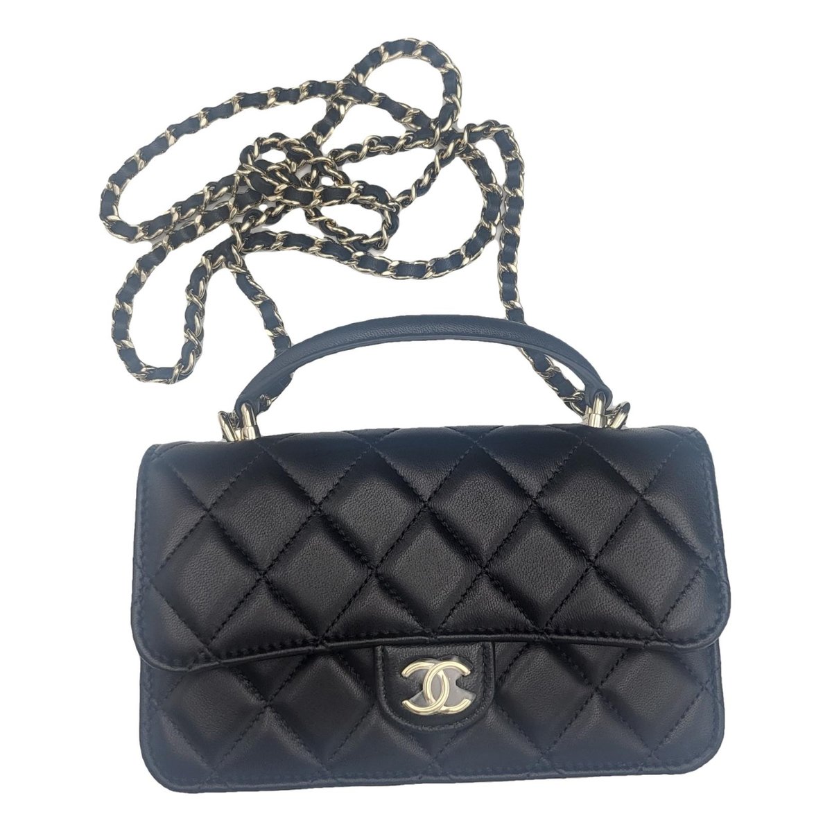 Wallet on Chain leather crossbody bag