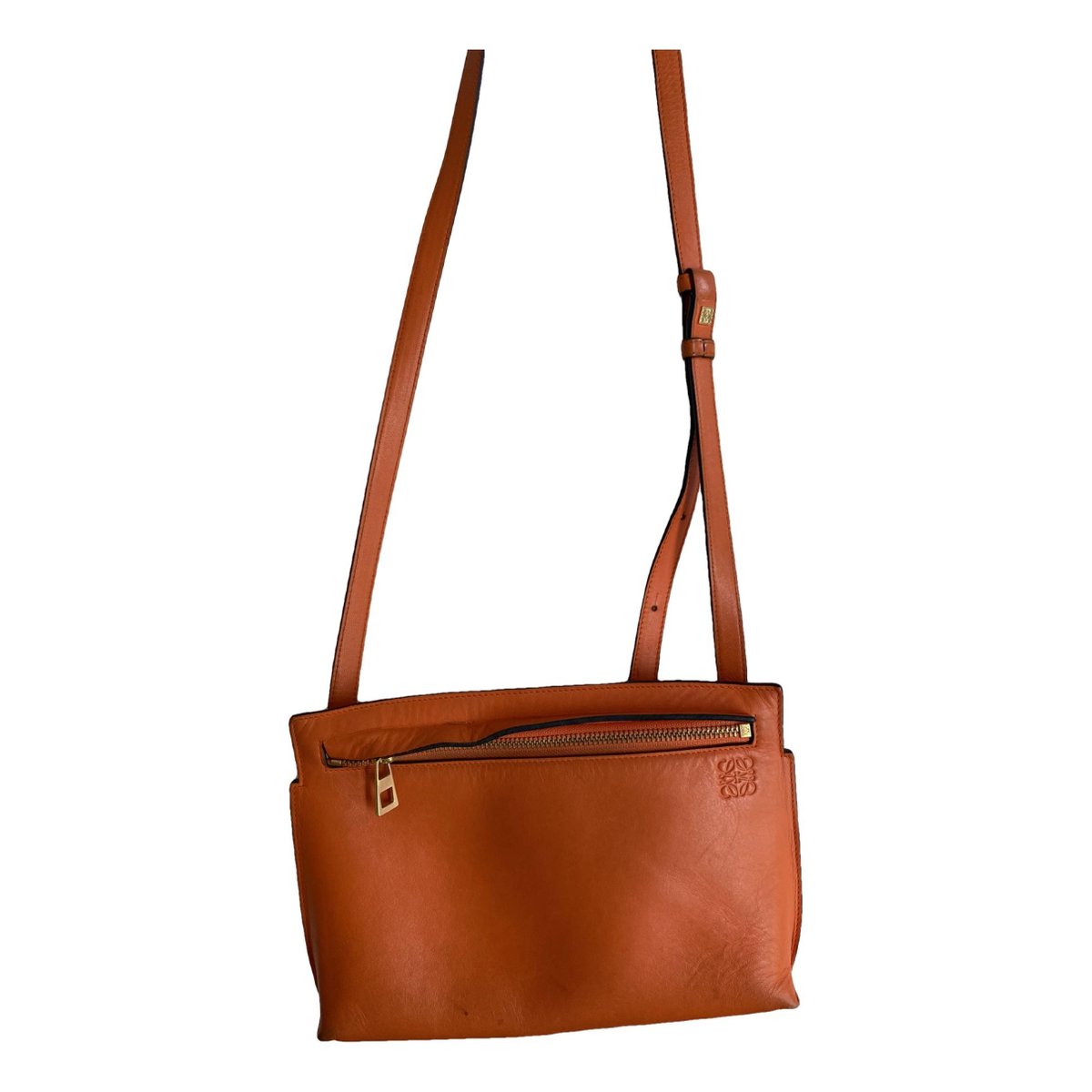 T Pouch leather clutch bag