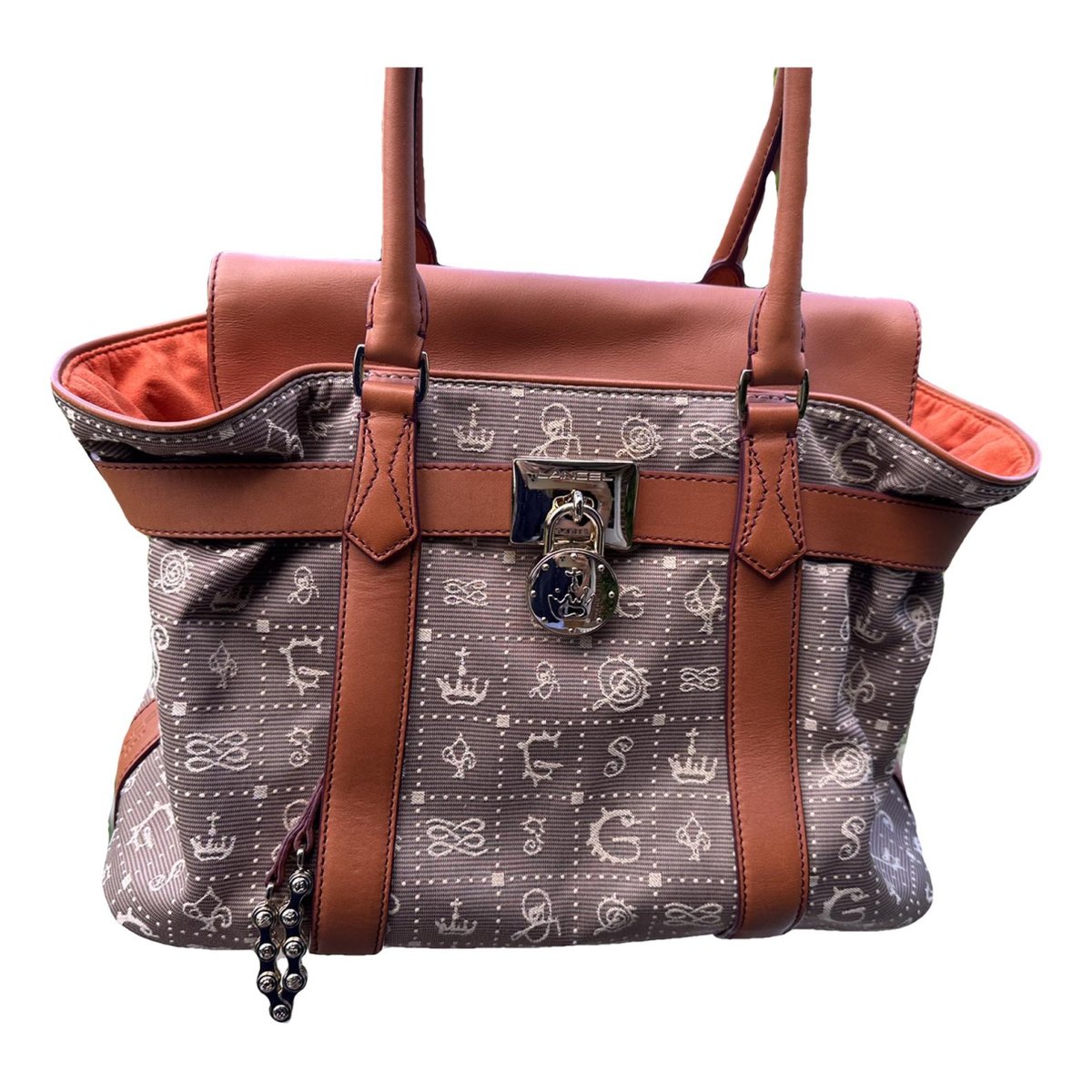 Daligramme leather handbag
