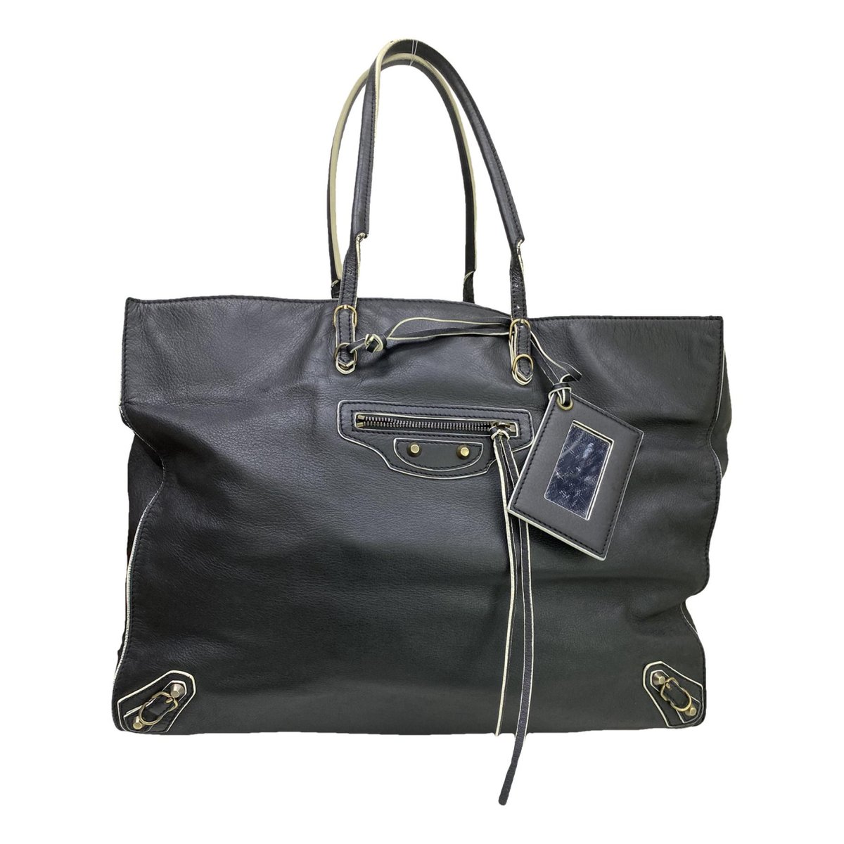 Papier leather handbag