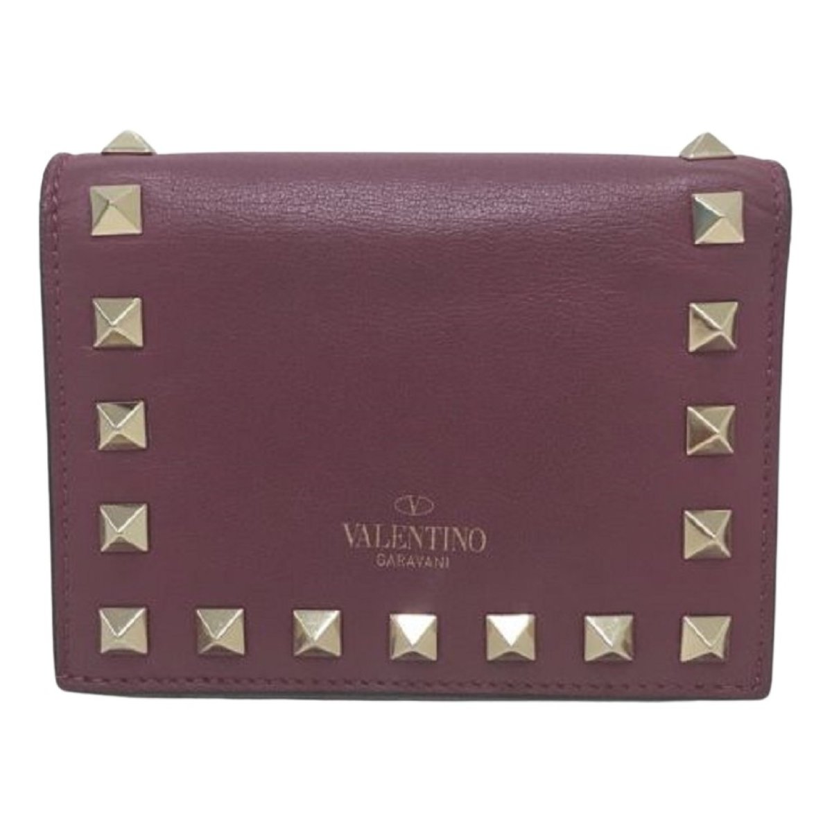 Rockstud leather wallet