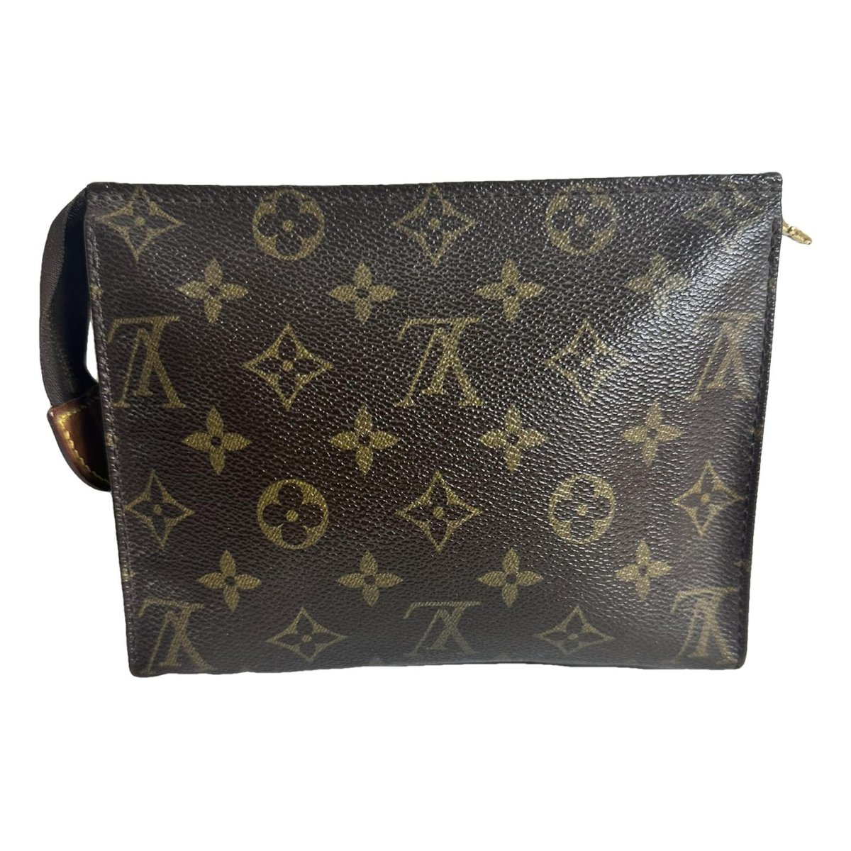Poche toilette patent leather vanity case