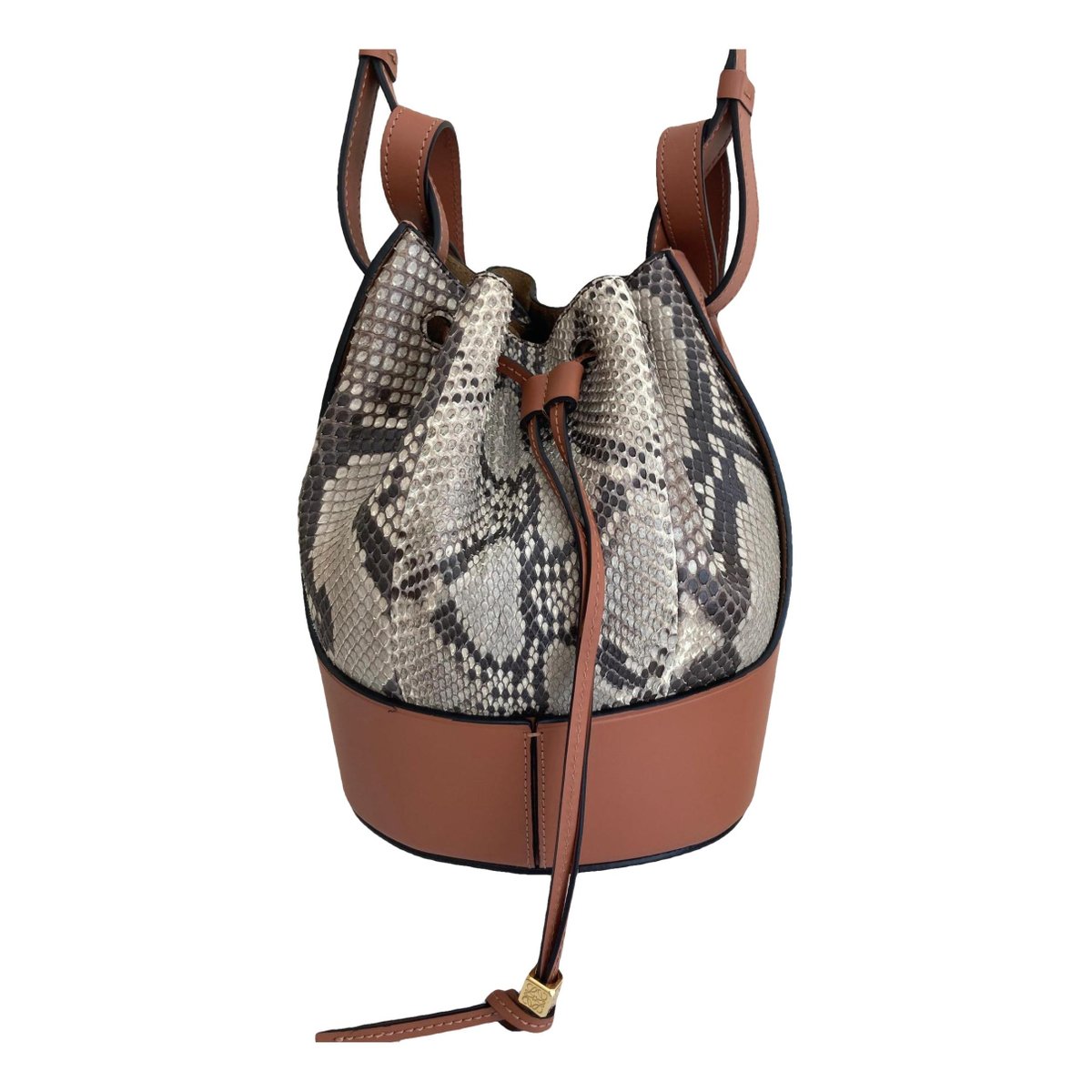 Balloon leather handbag