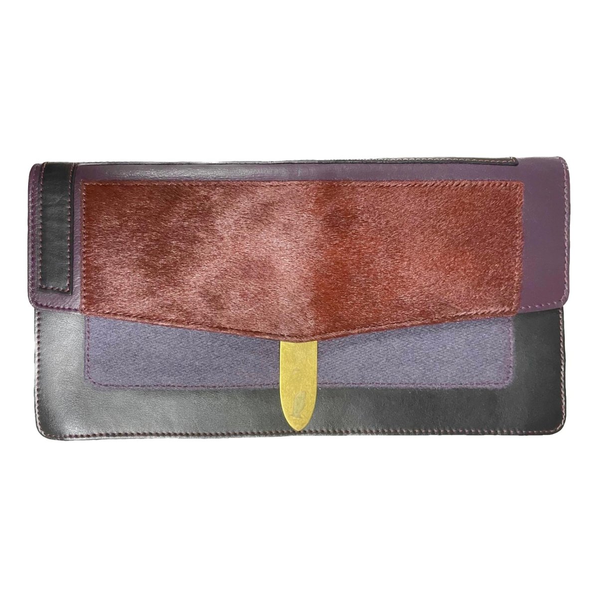 Leather clutch bag