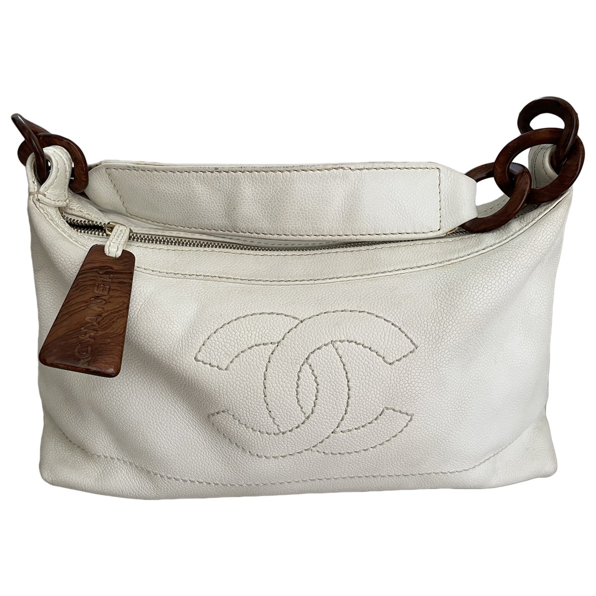 Vintage CC Chain leather tote