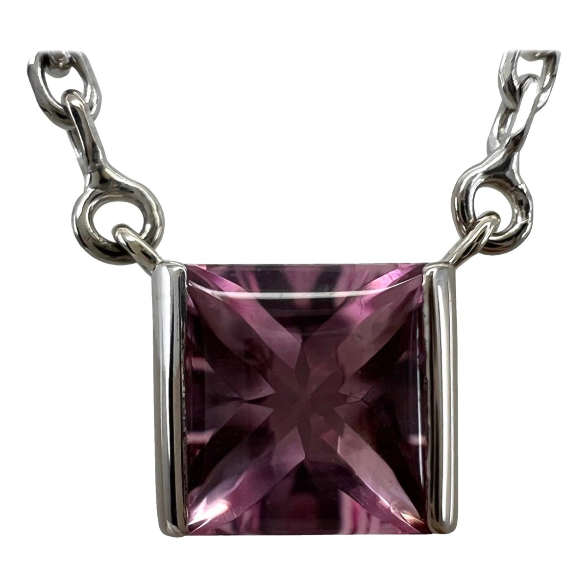 Tank white gold pendant
