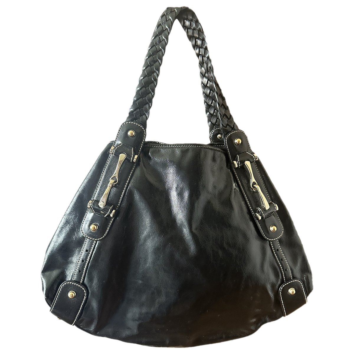 Pelham patent leather handbag