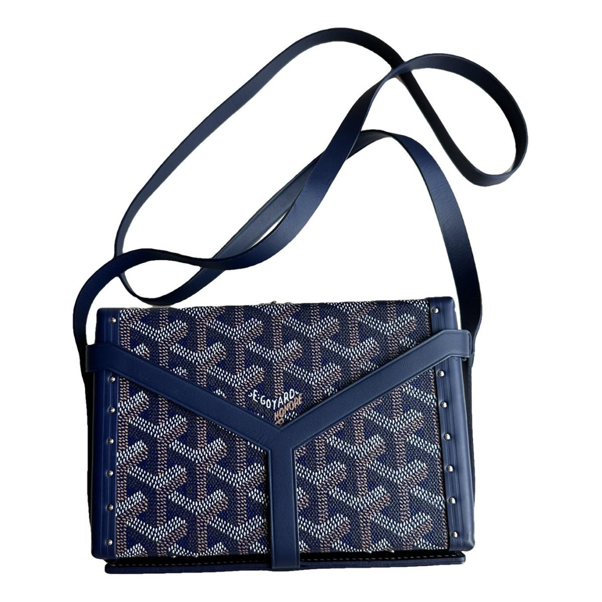 Minaudiere Goyardine leather crossbody bag