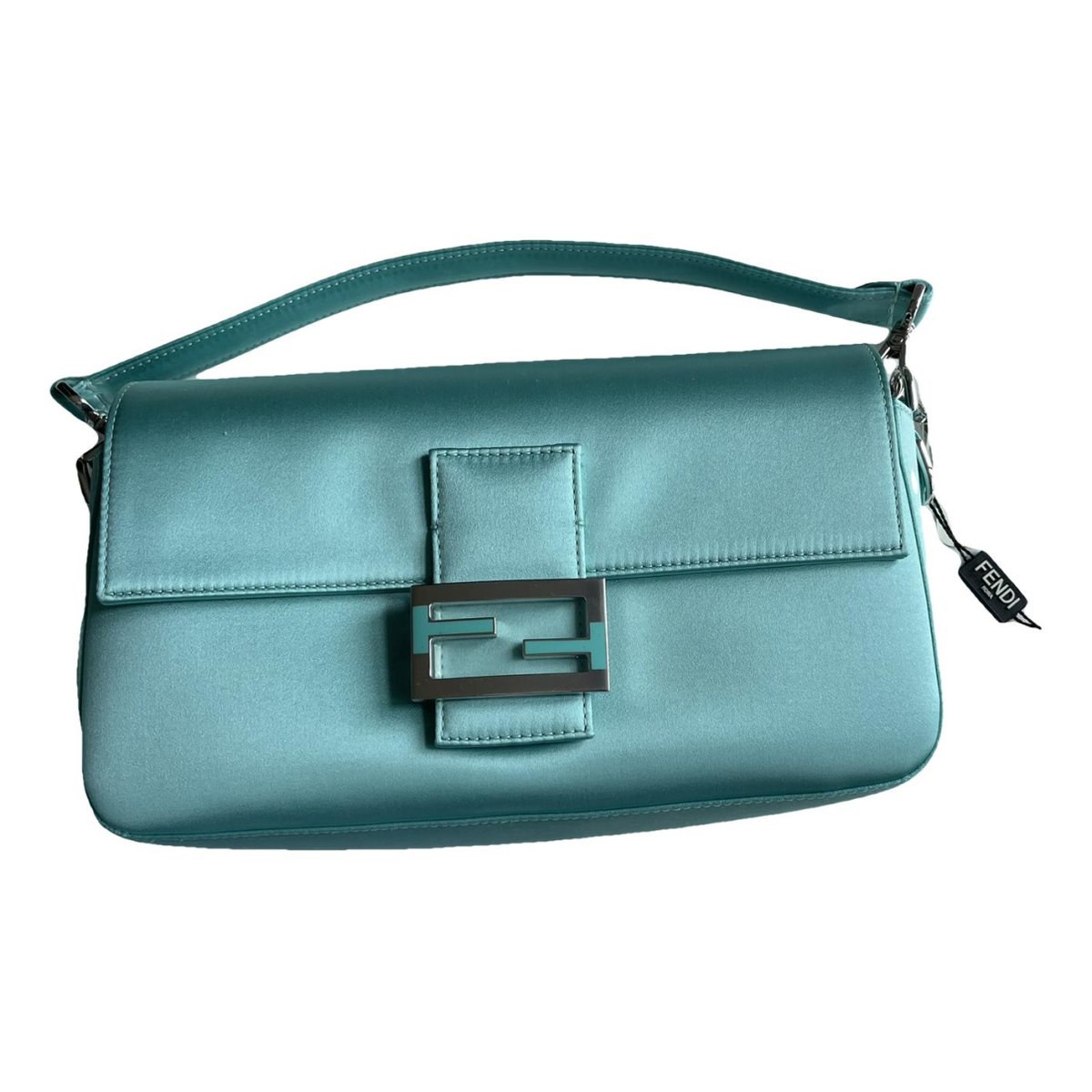 Baguette silk handbag